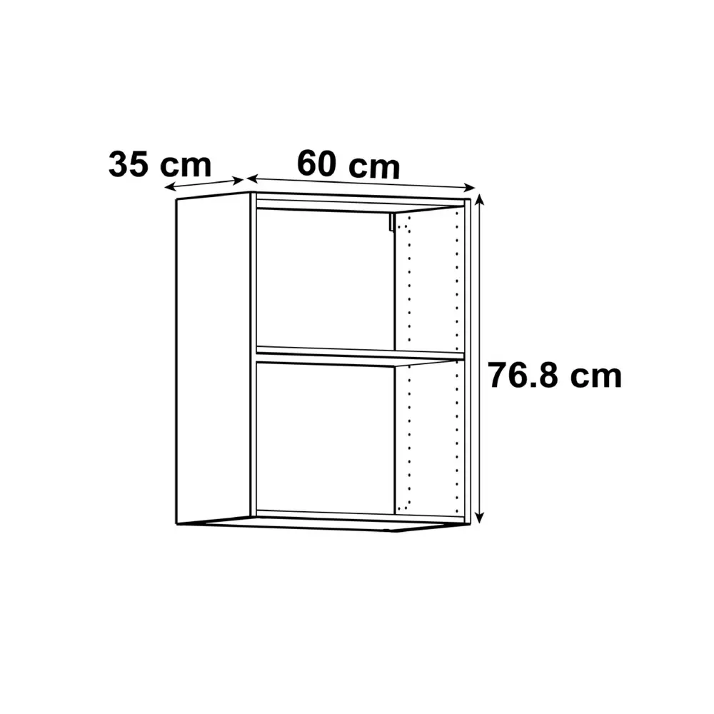 Каркас навесной Delinia ID 60x76.8x35 см, ЛДСП, цвет белый 82000286 STLM-2187014  - Вид №1