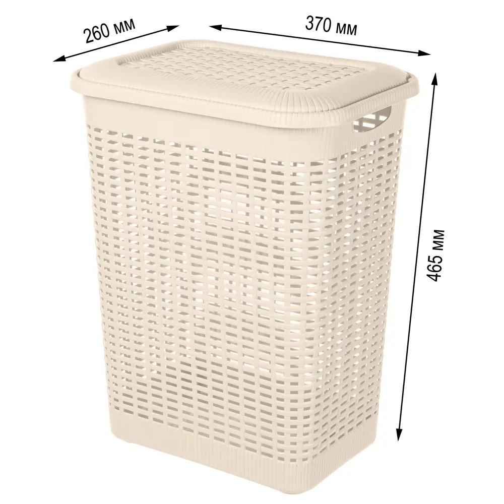 Корзина для белья Бытпласт Rattan Style 30 л полипропилен цвет бежевый Ротанг STLM-2065134 - Вид №7