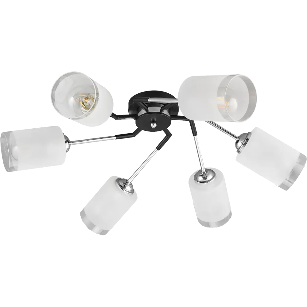 Люстра потолочная JLIGHT CARO 6 лампы 28 м², цвет черный/хром 84534227 STLM-2036437  - Вид №2