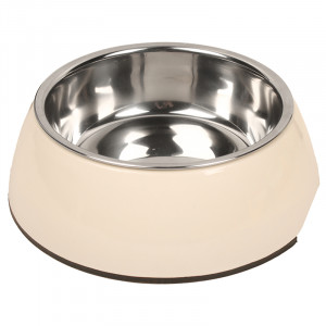 ПР0038114 Миска для животных металл на меламиновой подставке, белая 380мл MAJOR