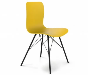 Стул DSR желтый S40 (eames style) SHEFFILTON ДИЗАЙНЕРСКИЕ, EAMES STYLE 015592 Желтый
