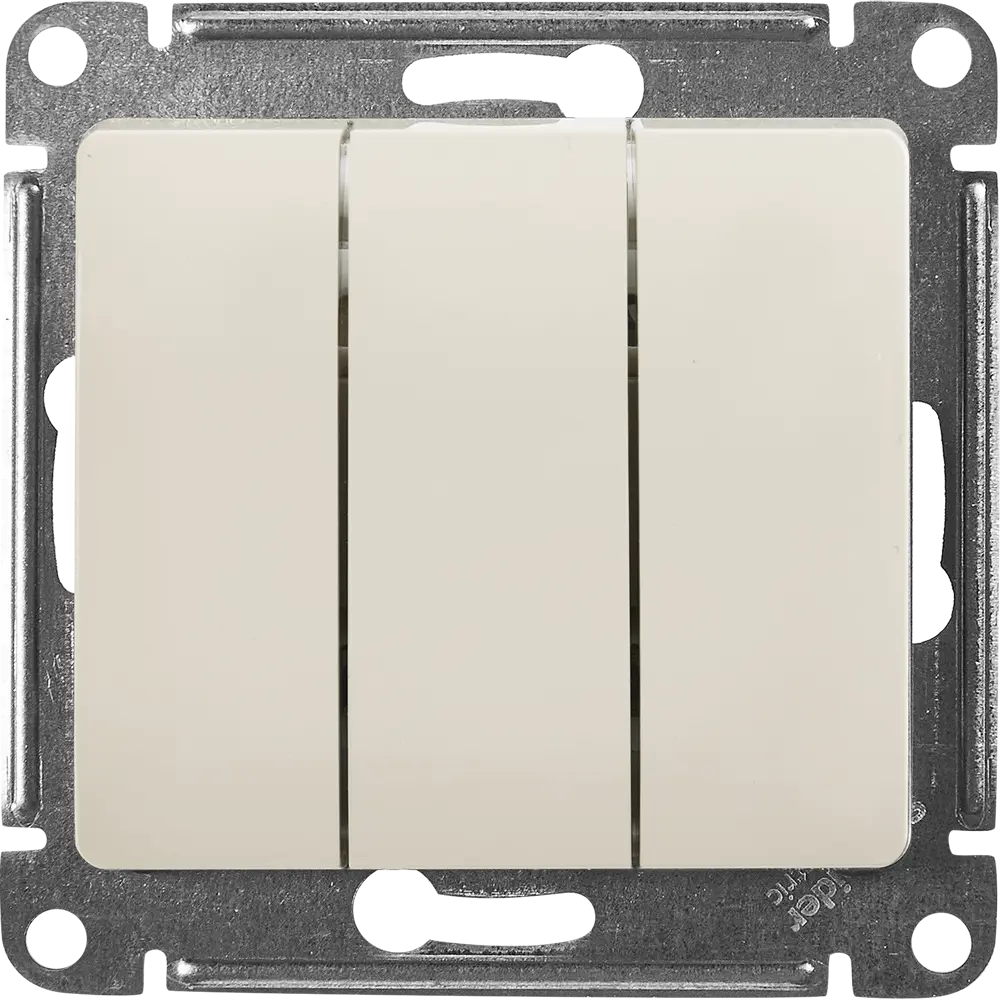 Schneider Electric Glossa — трёхклавишный выключатель для управления светом 86710479 STLM-0070849 - Вид №1