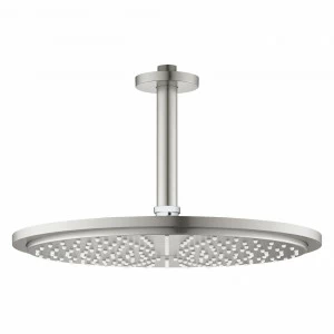Верхний душ GROHE Rainshower Cosmopolitan 310 с потолочным душевым кронштейном, суперсталь (26067DC0)