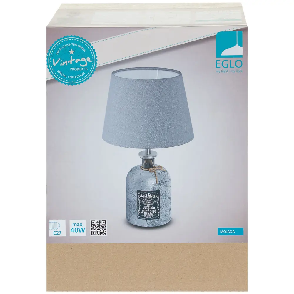 Настольная лампа Eglo «Mojada» 1хE27x40 Вт, цвет серебристый 18720479 STLM-2182813  - Вид №1