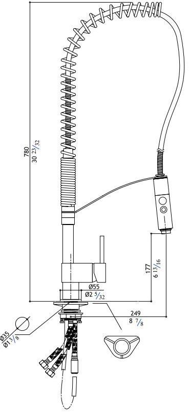 MGS Профессиональный смеситель для кухни из нержавеющей стали Vela sun-id-1513702 - Вид №8