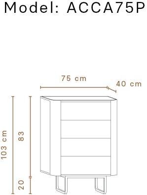 Momocca Комод из дерева Adara Acca75 / acca75p - Вид №3