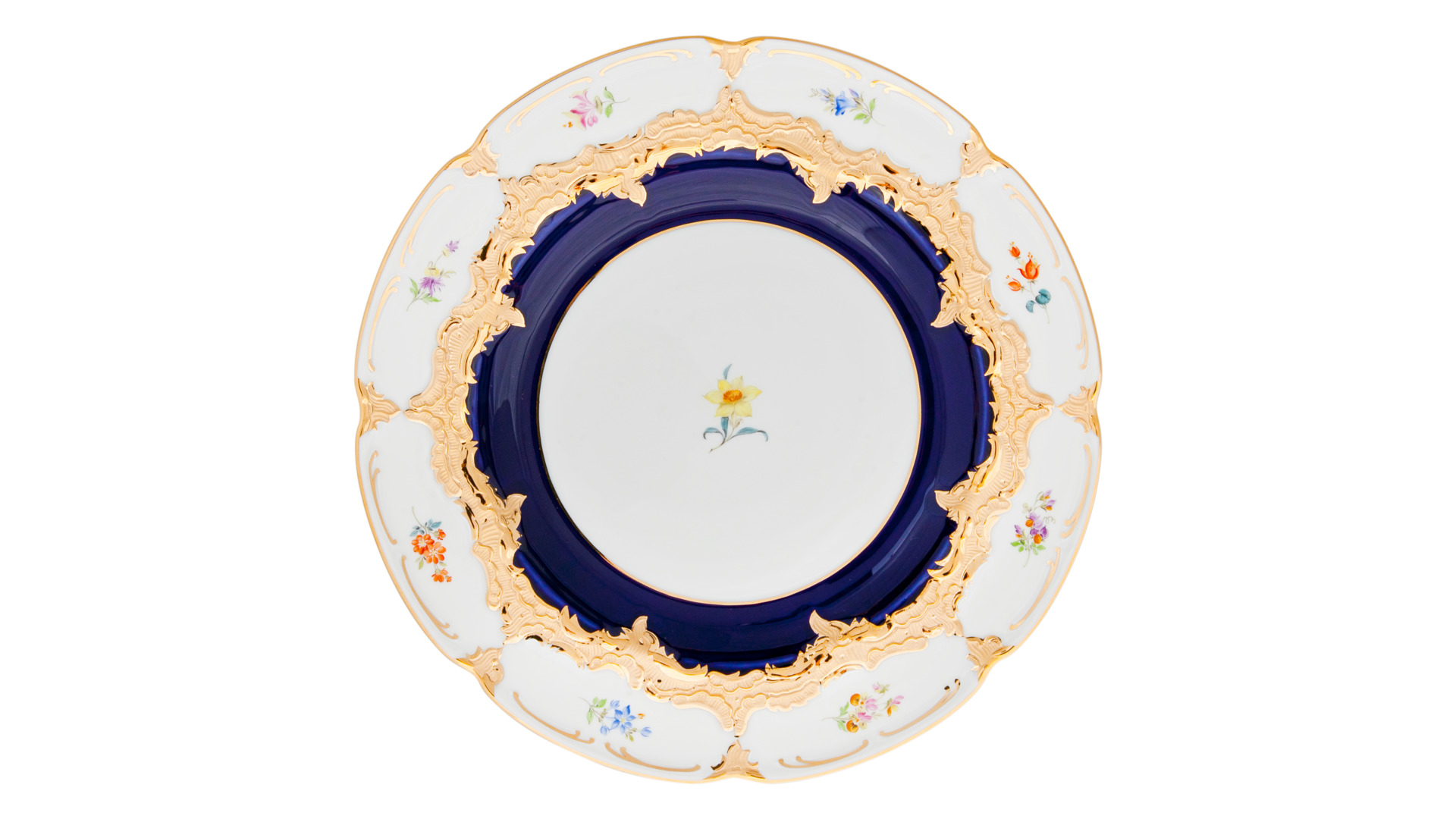 10630665 Meissen Сервиз столовый 6/22 "Форма - Б" (россыпь цветов, кобальт) Фарфор  - Вид №5