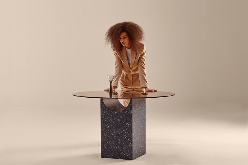 Sancal Круглый стол со стеклянной столешницей и основанием iq surface Vestige sun-id-1446651 - Вид №2