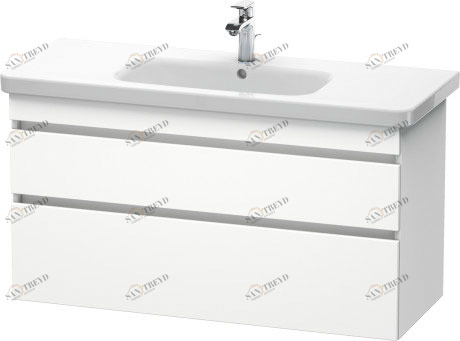 DS649501818 Тумбочка подвесная DuraStyle #DS6495 1130 x 448 мм Белый матовый, декор Duravit