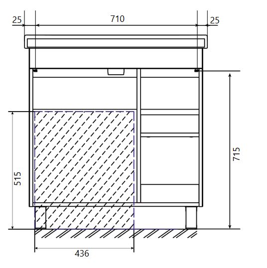У92516 Тумба Gaula 80Н 3я 1д White 1 Marka Gaula  - Вид №7