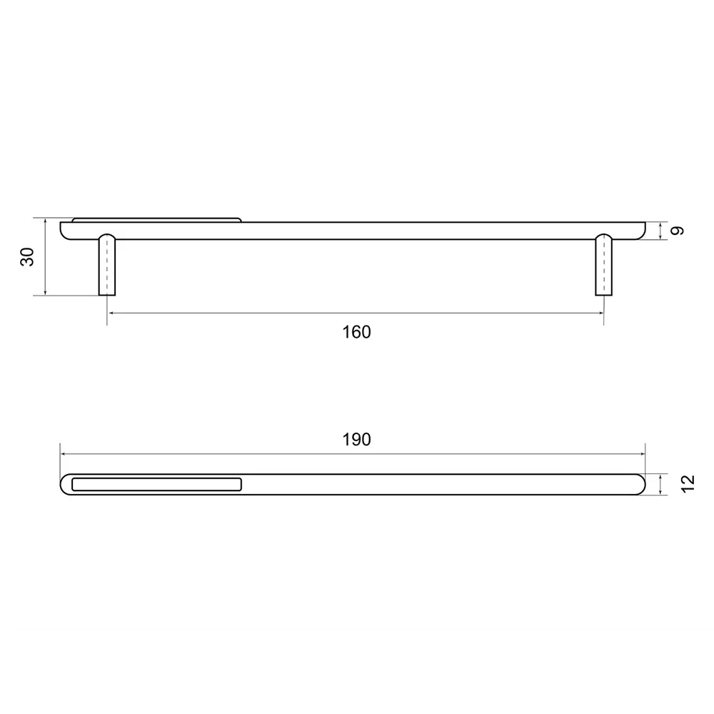 86899793 Ручка-скоба мебельная Roy Fox ЦАМ 160 мм цвет матовое золото STLM-1003662 PALLADIUM  - Вид №2