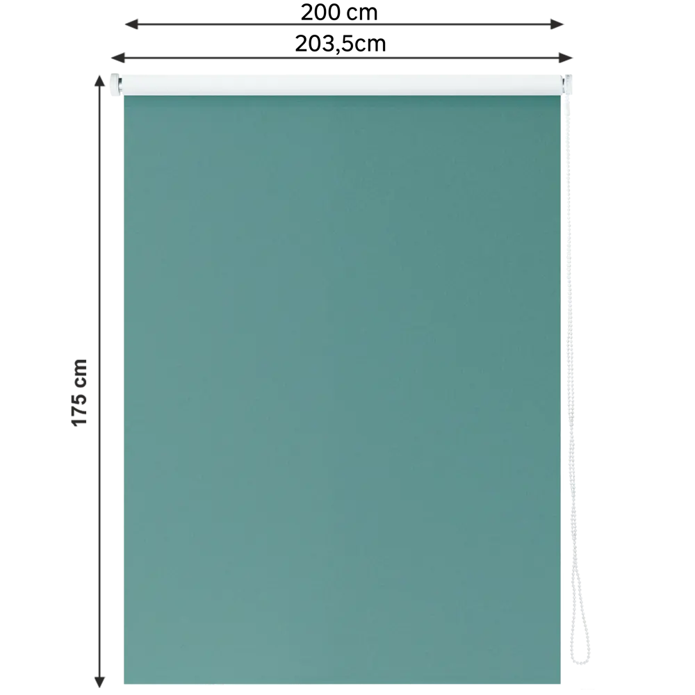 Штора рулонная блэкаут Inspire Santos 200x175 см бирюзовая Celadon 2 82692256 STLM-2038465 - Вид №1