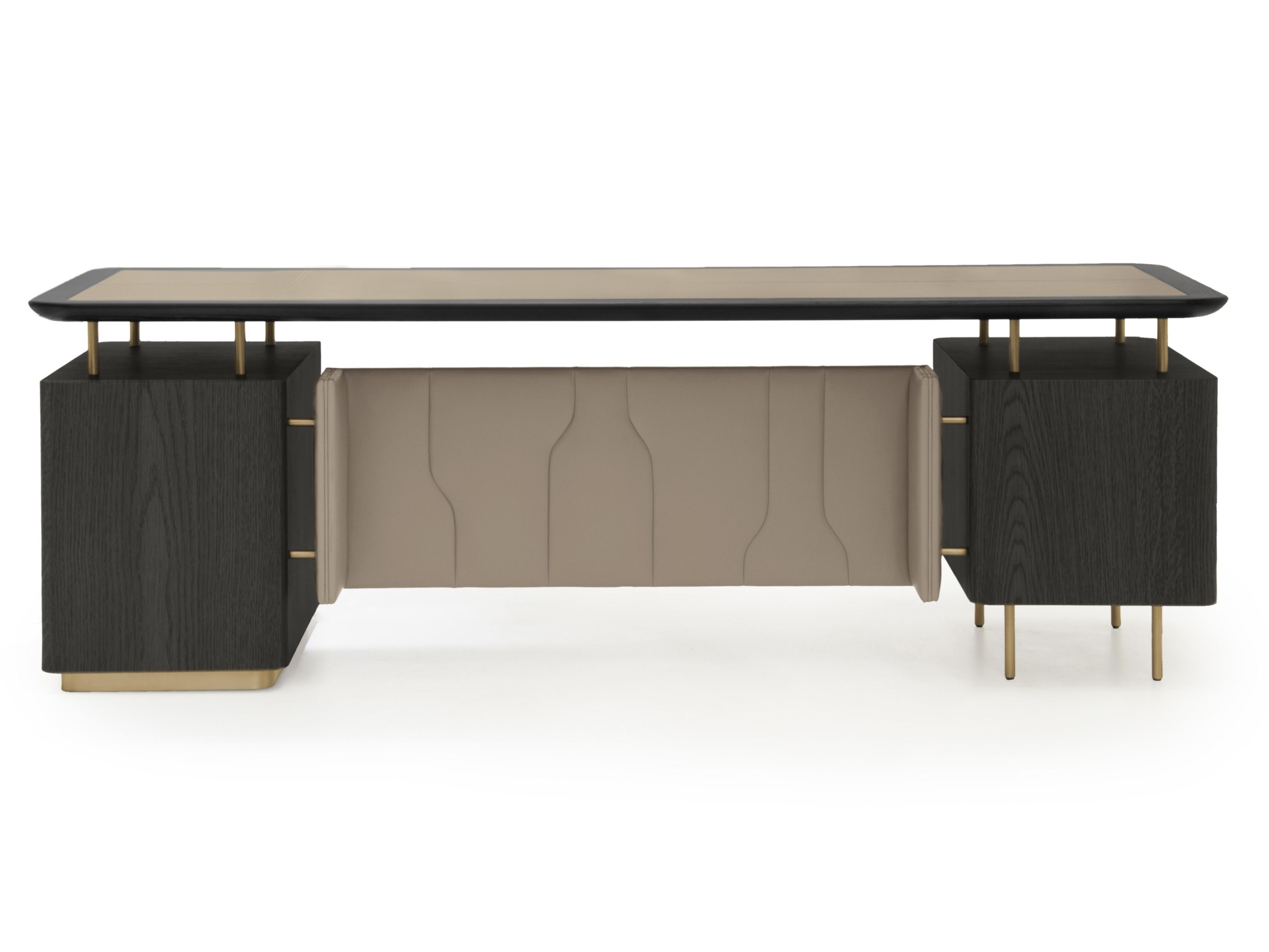 Кожаный исполнительный стол с ящиками Formitalia Panamera ARCH-00130661