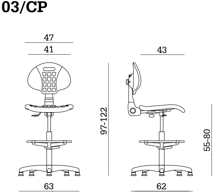 Linea Fabbrica Офисный стул из полиуретана с подставкой для ног Teknik sun-id-1346823 - Вид №4