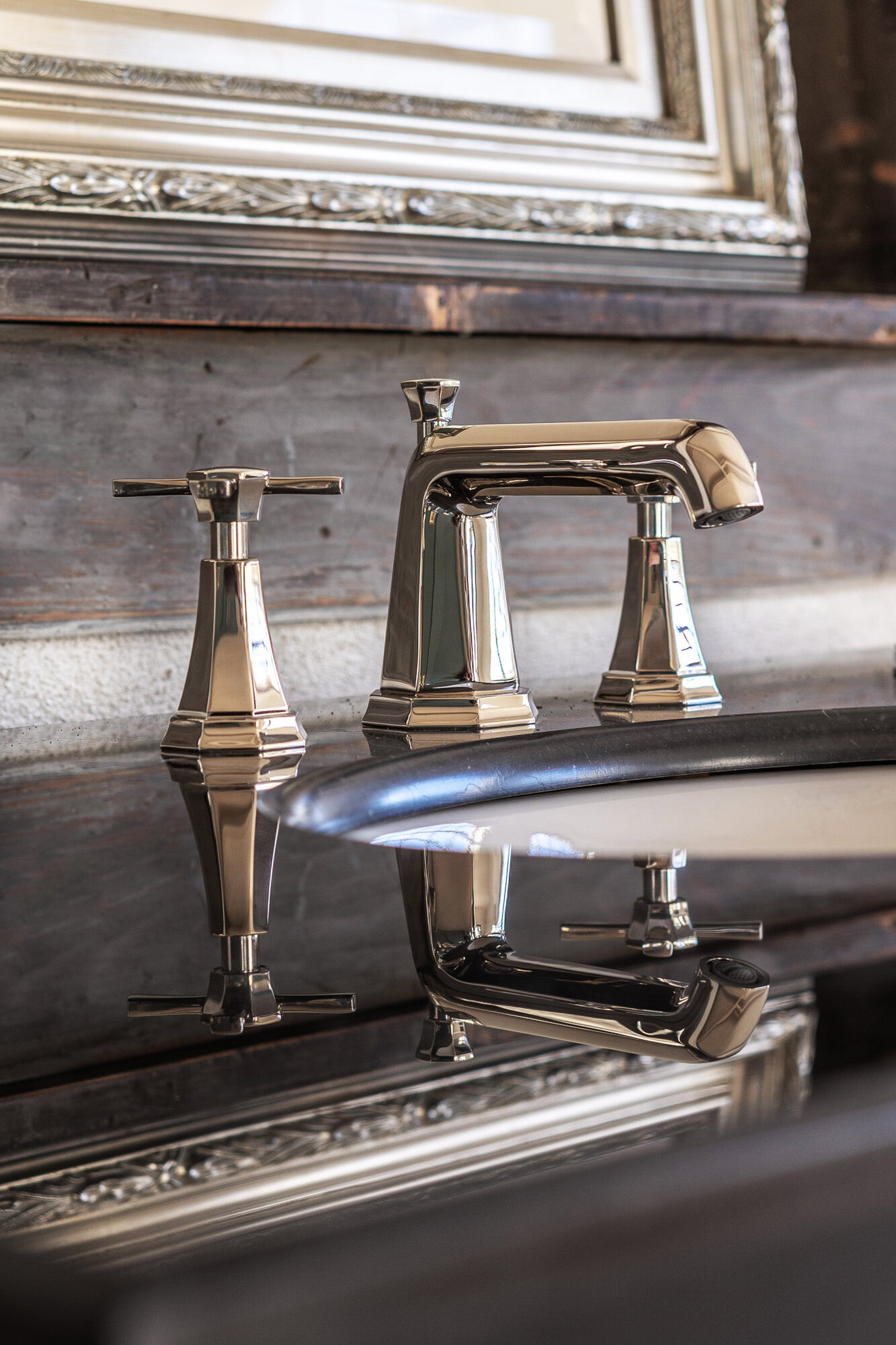 Traditional bathrooms Смеситель для умывальника ART DÉCO на 3 отверстия Pr3142/nk Art Deco - Вид №1