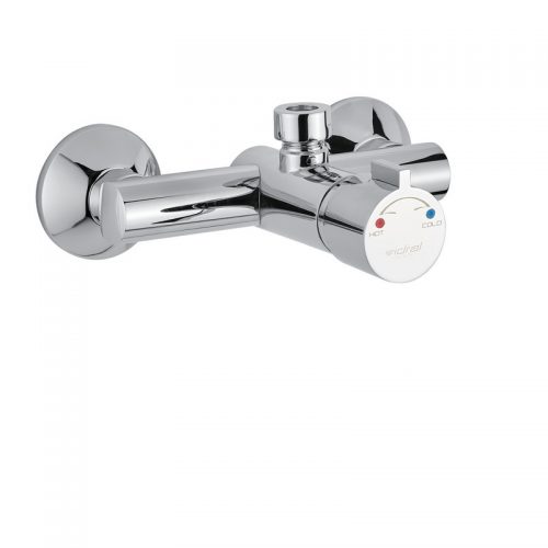 908.32 Idral Настенный термостатический самозакрывающийся смеситель для душа серии 908 с кнопкой 
