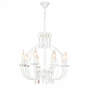 Люстра дизайнерская Be белая 10193-8L SUPERNW СВЕЧИ 056802 Белый