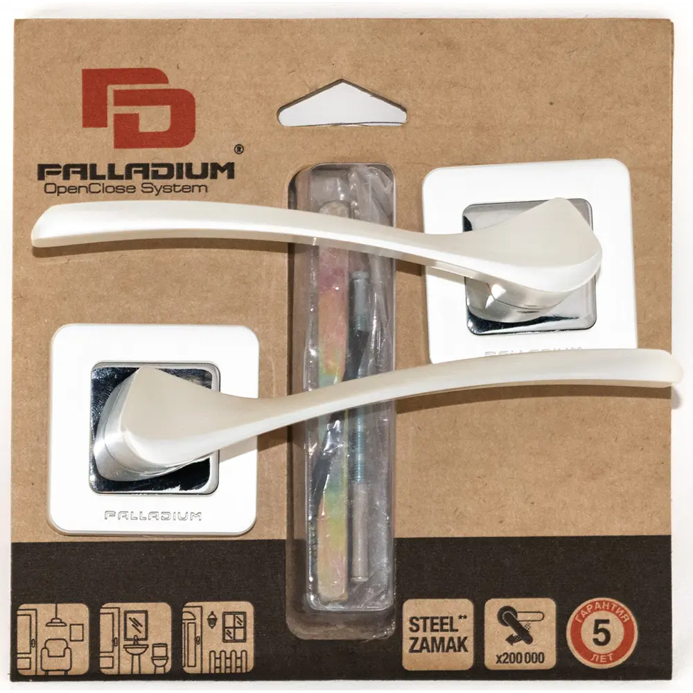 Ручки дверные на розетке Palladium Nexus 20, цвет белый 16637292 STLM-2197235  - Вид №2