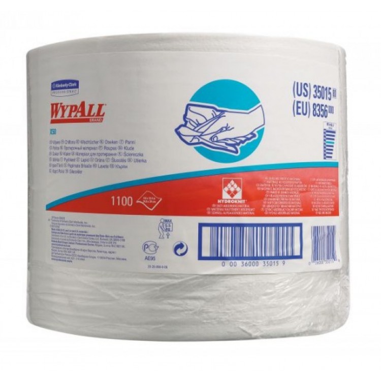 8356 Kimberly Clark Нетканый протирочный материал рулонный Kimberly-Clark WypAll X50 8356 1-слойный 1 рулон 374 м 