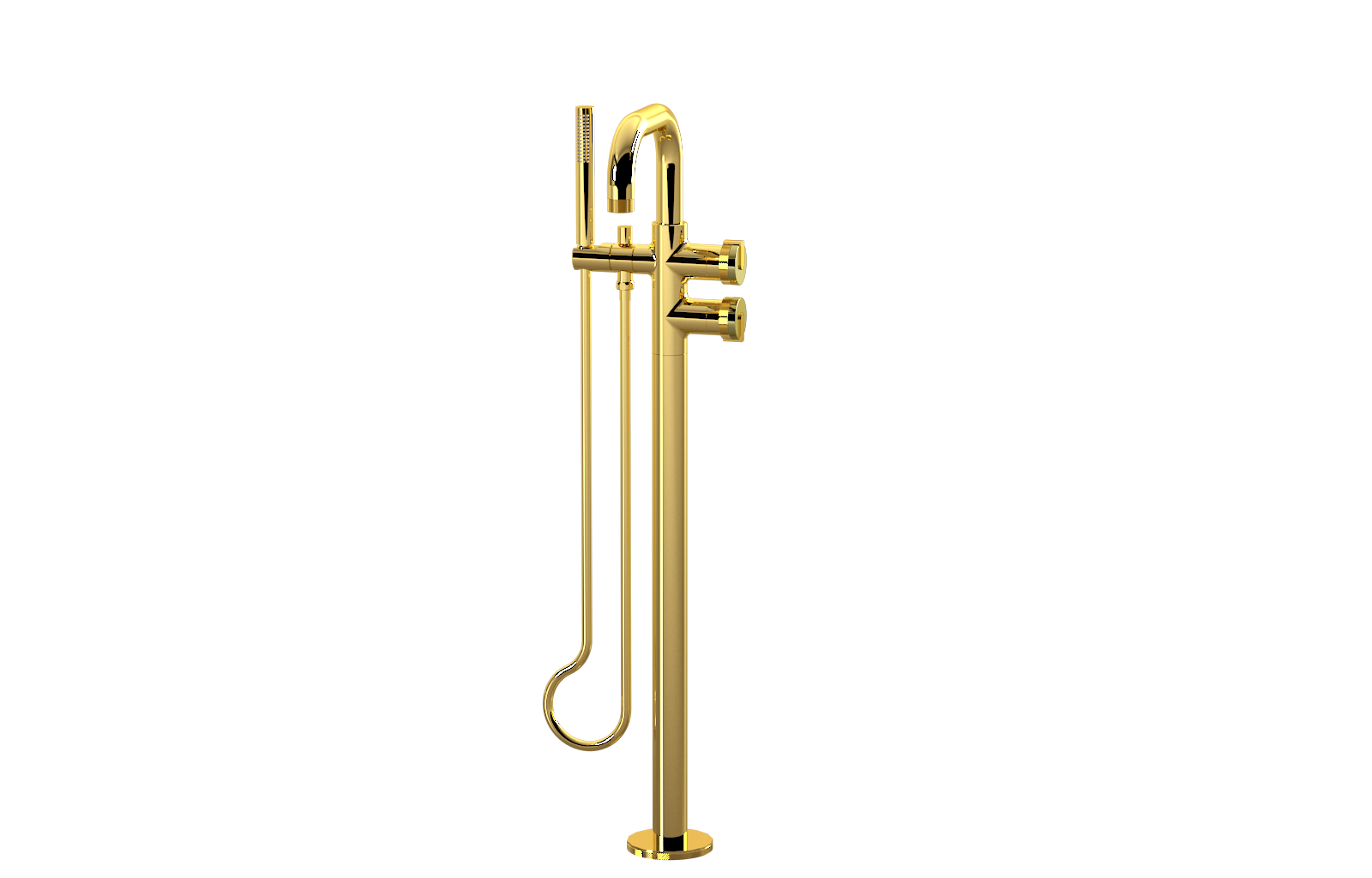 E-11557-R1PB-L1AU-AU Смеситель напольный отдельностоящий (внешняя часть) GRAFF MOD+