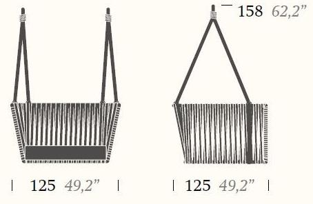 Kettal 1 сиденье с подвеской Bitta #70200 - Вид №2