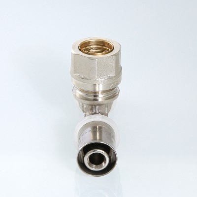 VTm.233.I.201516 Пресс-фитинг – тройник с переходом на обжимное соединение Valtec 20 x 15 x 16 мм  - Вид №2