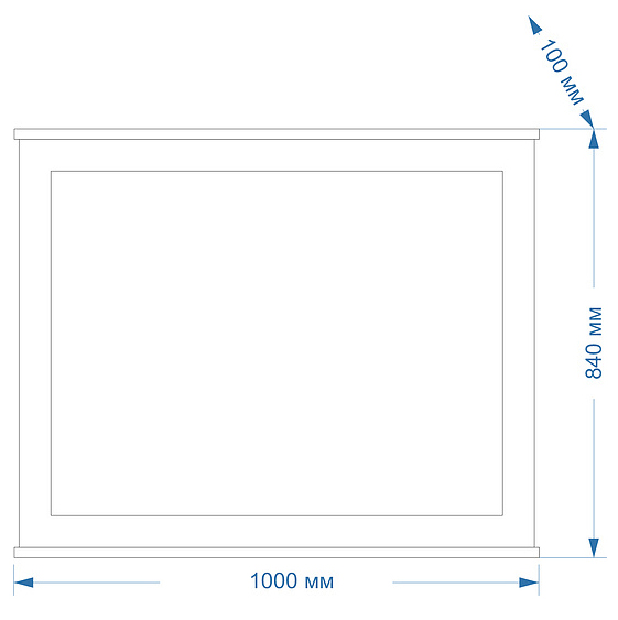 Зеркало Гамма-100 белая эмаль MISTY 2312194 - Вид №1