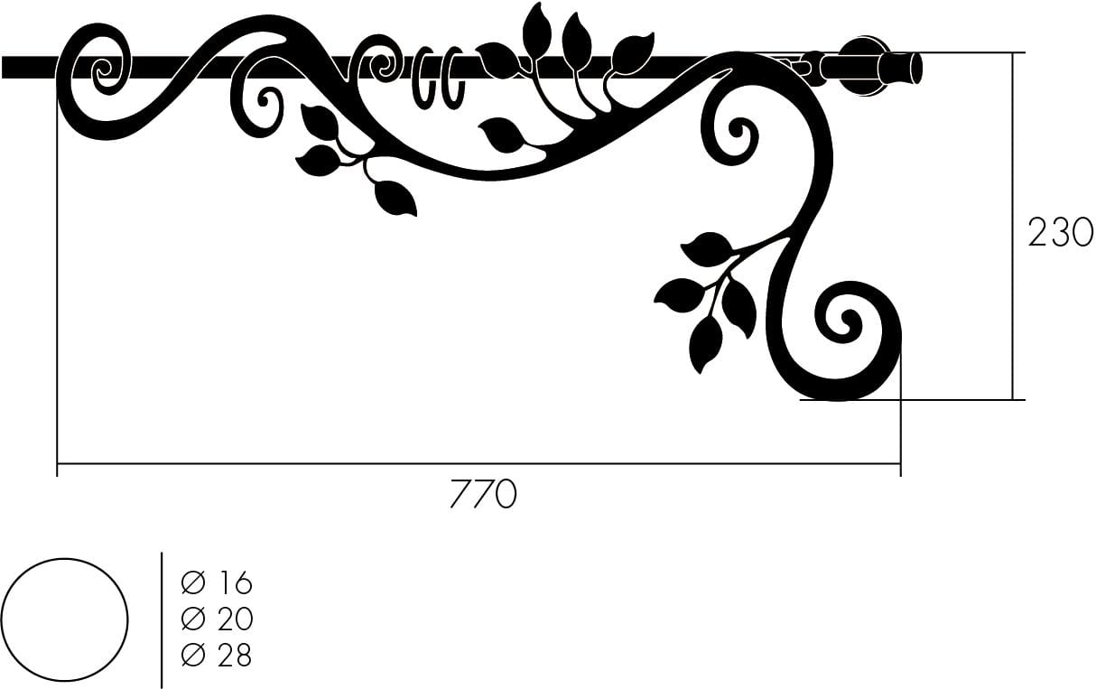 Железный карниз Frandoli барокко ARCH-00056954 - Вид №2