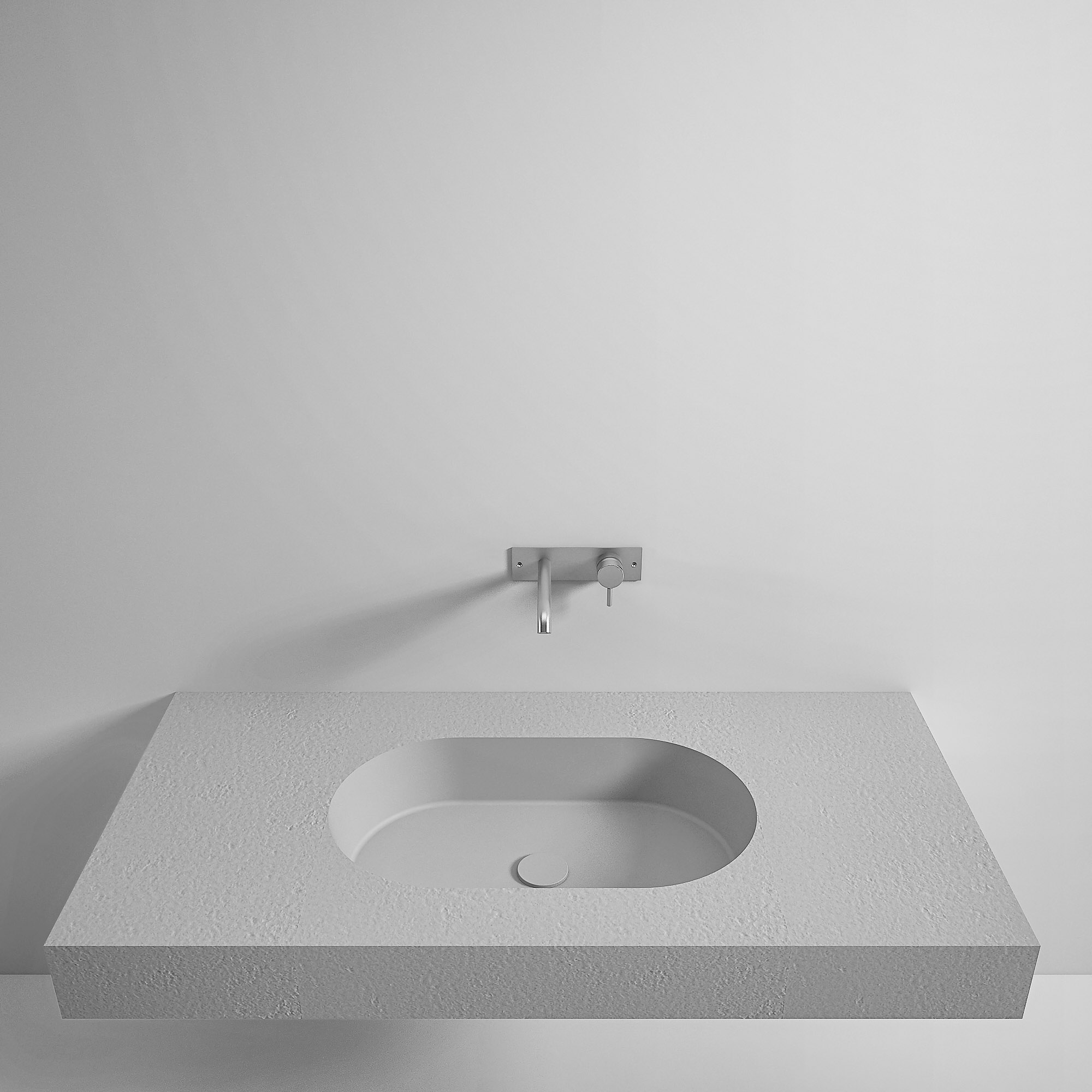 Rexa Design Korakril ™ Stone с умывальником овальной формы REXA-ST107  - Вид №1