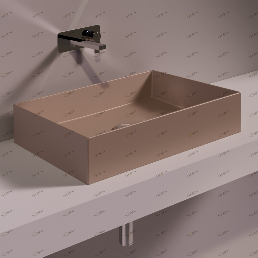 AG60MOKAMATT Накладная раковина на столешницу  прямоугольная Simas Agile