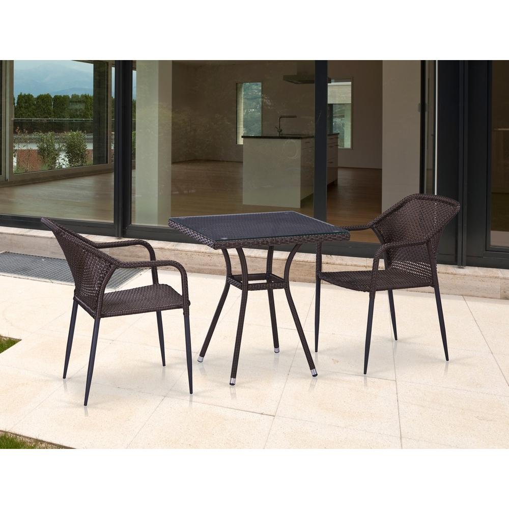 T282BNT/Y35-W2390 Brown 2Pcs Комплект плетеной мебели Afina 