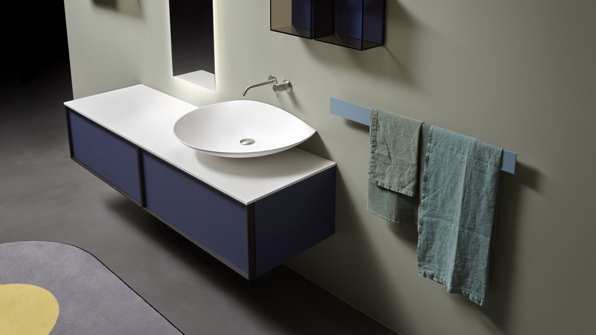 Venere Подвесная раковина настенная прямоугольная Antoniolupi  белая  - Вид №7