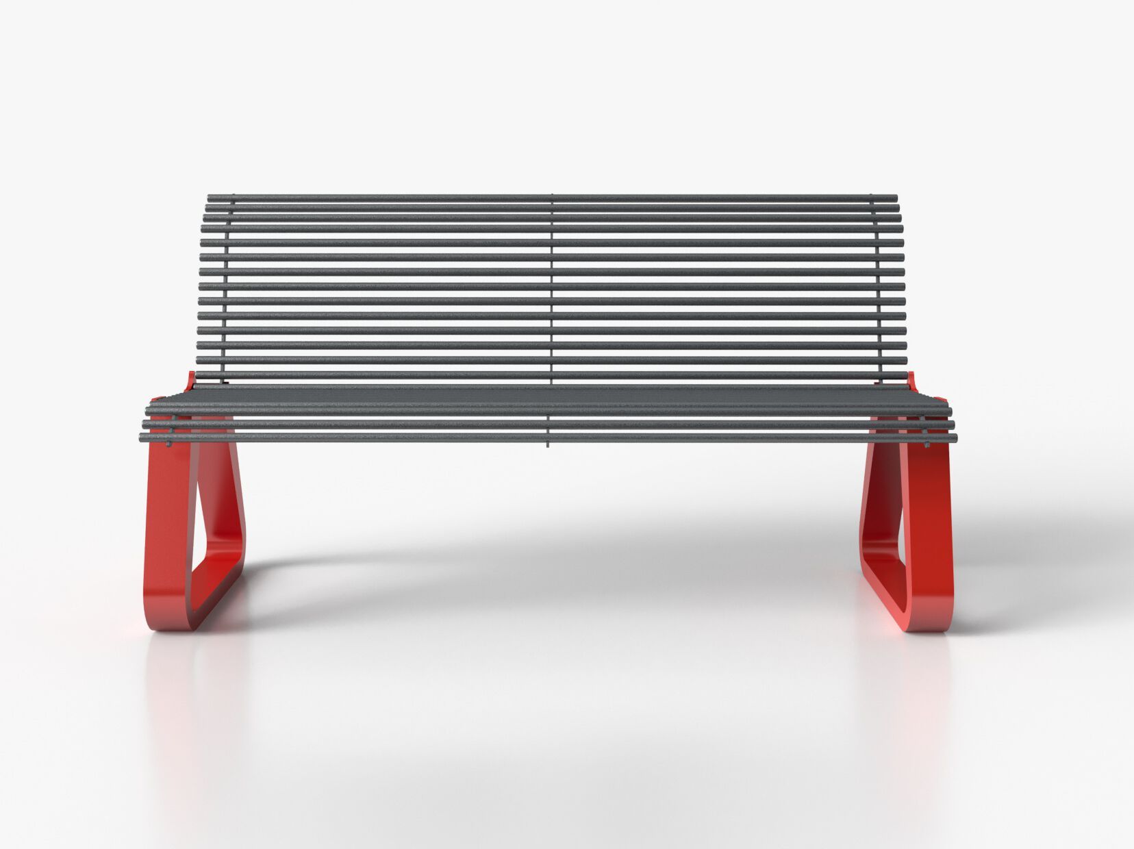 Оцинкованная стальная скамья со спинкой Viscio Urban Design GINGER ARCH-00123550 - Вид №1