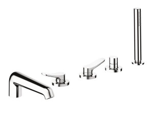 Смеситель для ванны с 5 отверстиями и переключателем