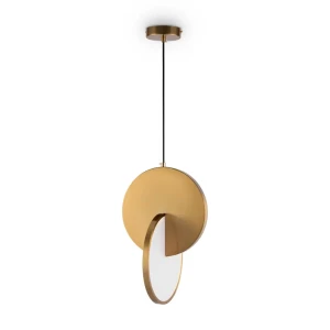 Светильник подвесной FR6002PL-L15BS 4 м² нейтральный белый цвет света, цвет латунь