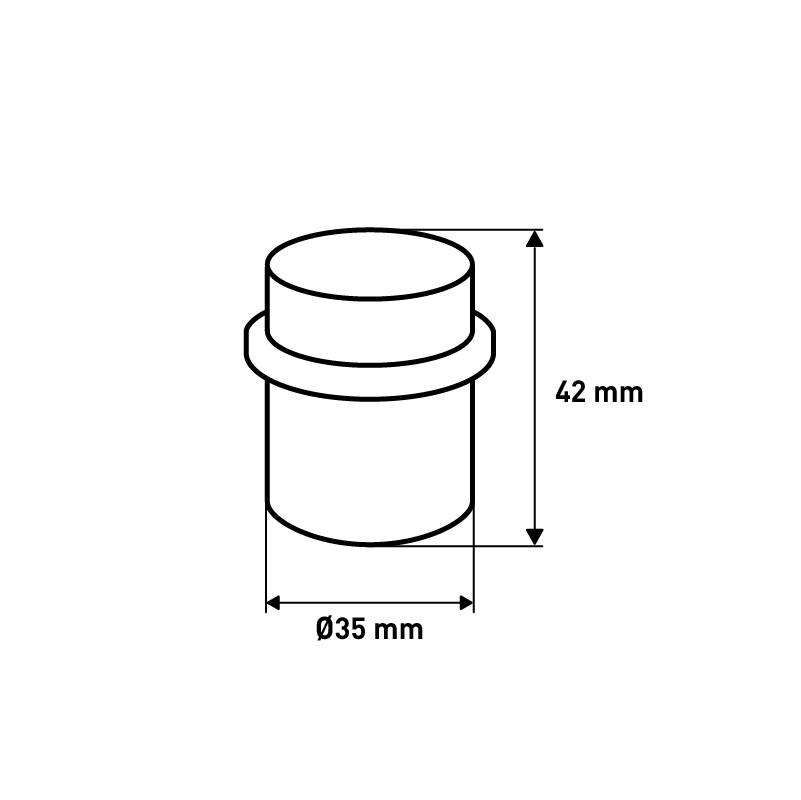 Дверной стопор , 35x35x42 мм, антик бронза LJPS0040 Public Steel Россия  - Вид №1