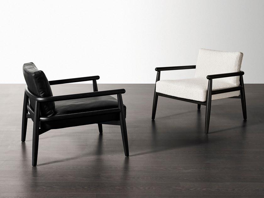 Meridiani Мягкое кресло со съемным чехлом из ткани с подлокотниками Teresa sun-id-1403976 - Вид №1