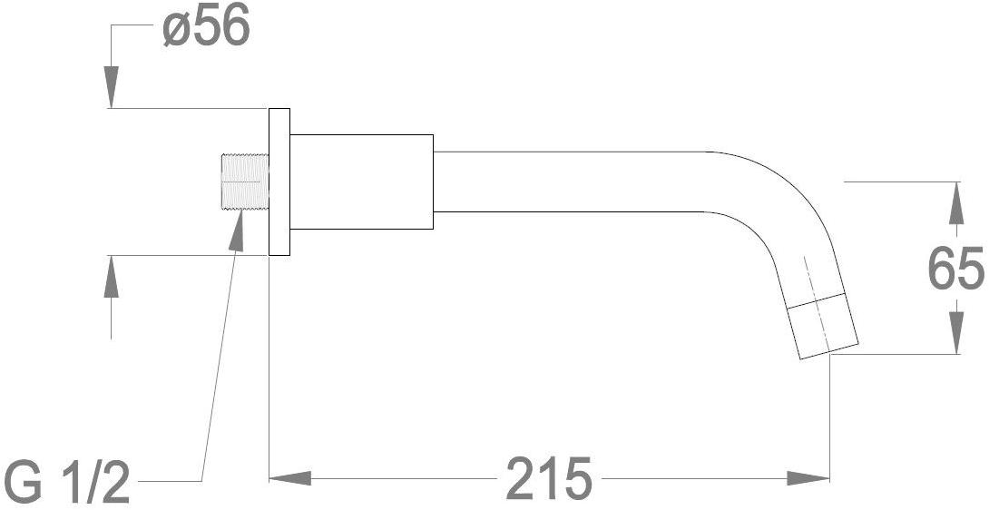 Fir Italia Стенной излив Cora 35 3546083 - Вид №2