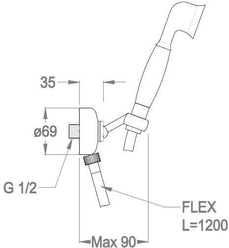 Fir Italia Ручной душ с подставкой Alison 33 3339592 - Вид №1