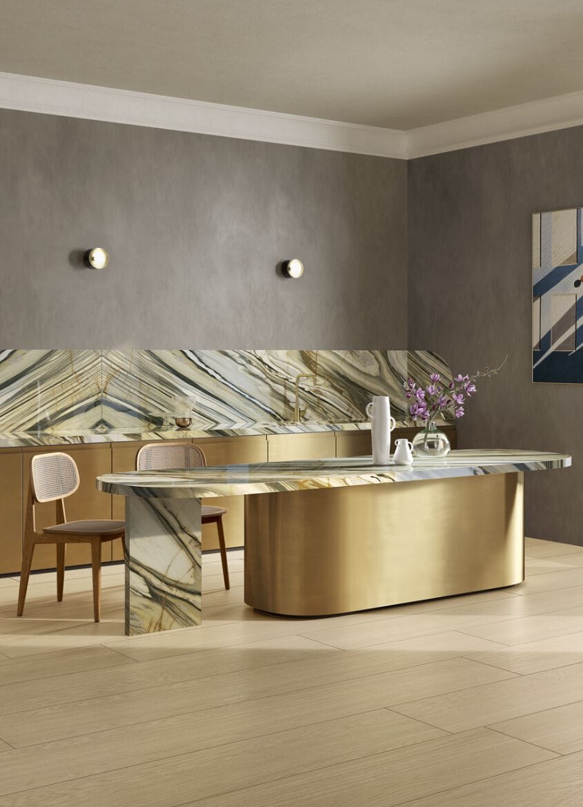 Столешница из керамогранита с мраморным эффектом CERAMICA FONDOVALLE MYTOP ARCH-00030313 - Вид №1