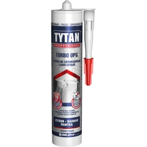 Герметик силиконовый санитарный Tytan Turbo Upg 280 мл уксусный прозрачный