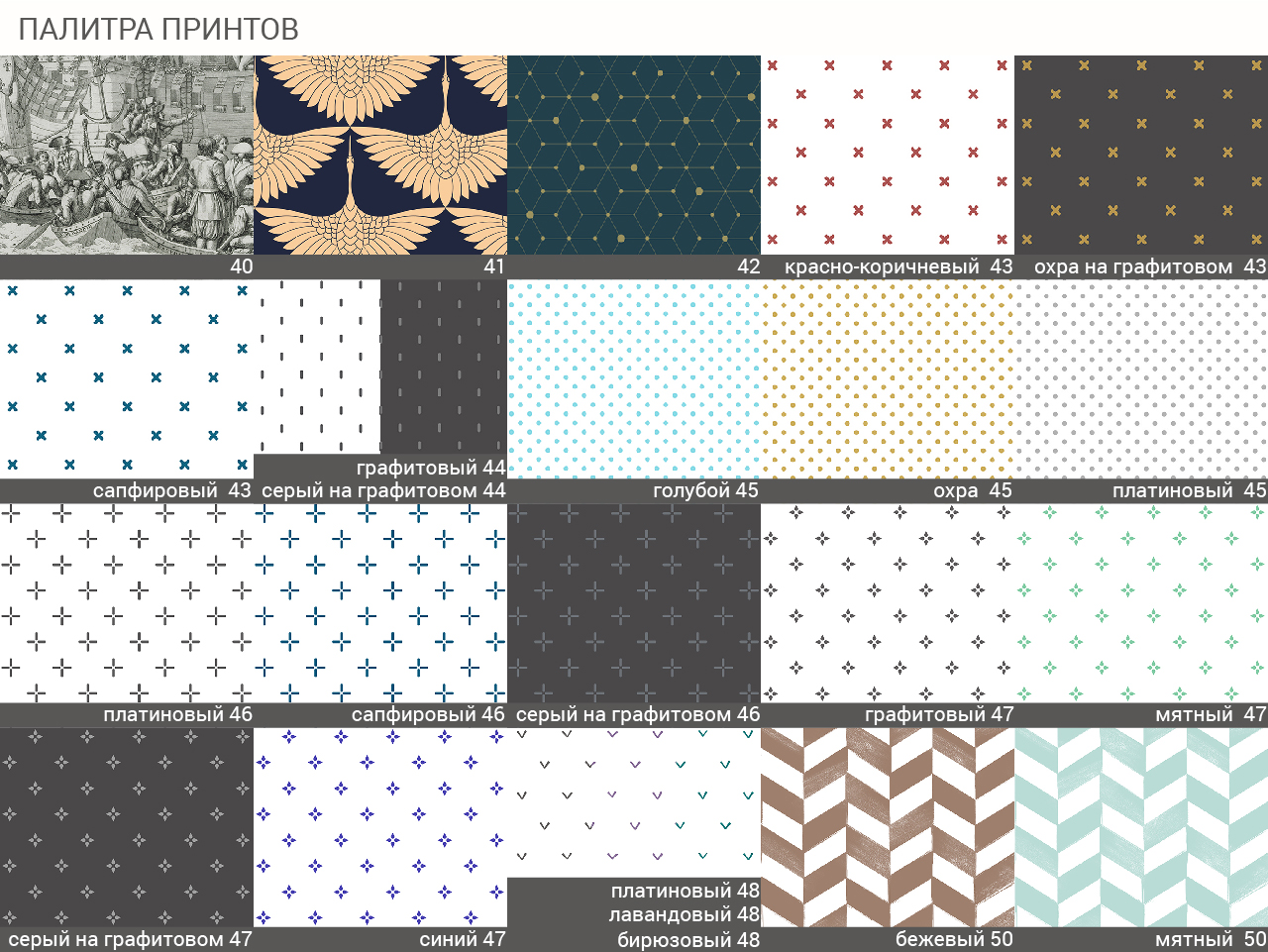 Комод высокий с рисунком "Принт 050" Thimon THE IDEA КОМОДЫ THIMON 209991 Бежевый;голубой  - Вид №6