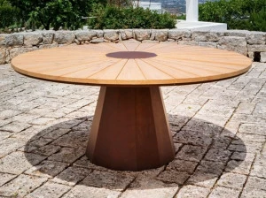 TrackDesign Круглый садовый стол из стали Corten ™  Tt0658000