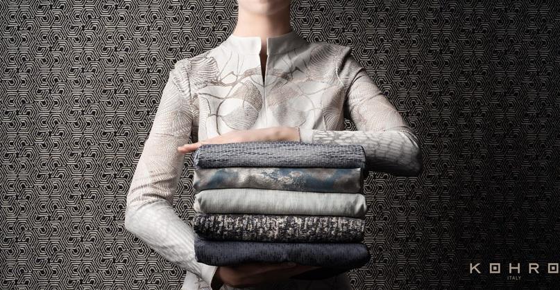 KOHRO Моющаяся хлопковая ткань A gong on the river K0064734  - Вид №4