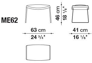 B&B Italia Мягкая подножка из ткани Metropolitan sun-id-1355892 - Вид №3