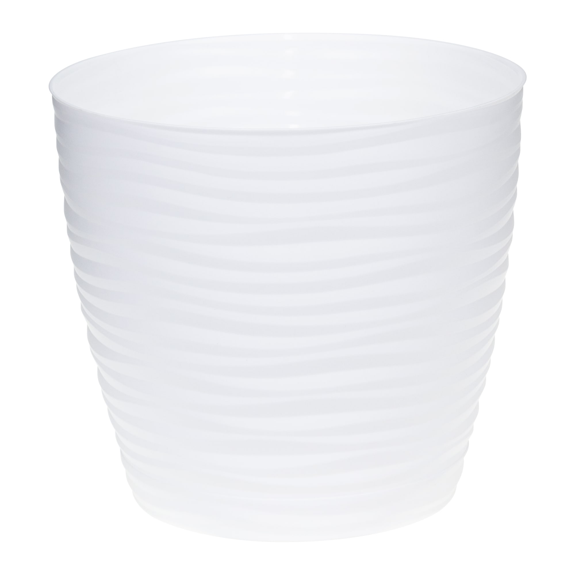 85123015 Кашпо для цветов Дюна ø18 h17 см v3 л пластик белый Santreyd 