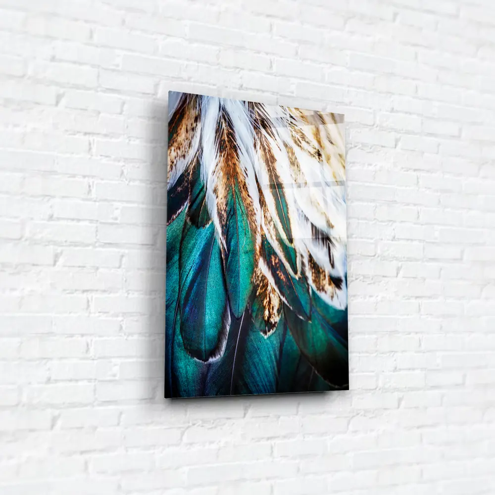 Картина на стекле «Перышко» 40x60 см цвет бирюзовый 82977326 STLM-2065269 ARTABOSKO  - Вид №3