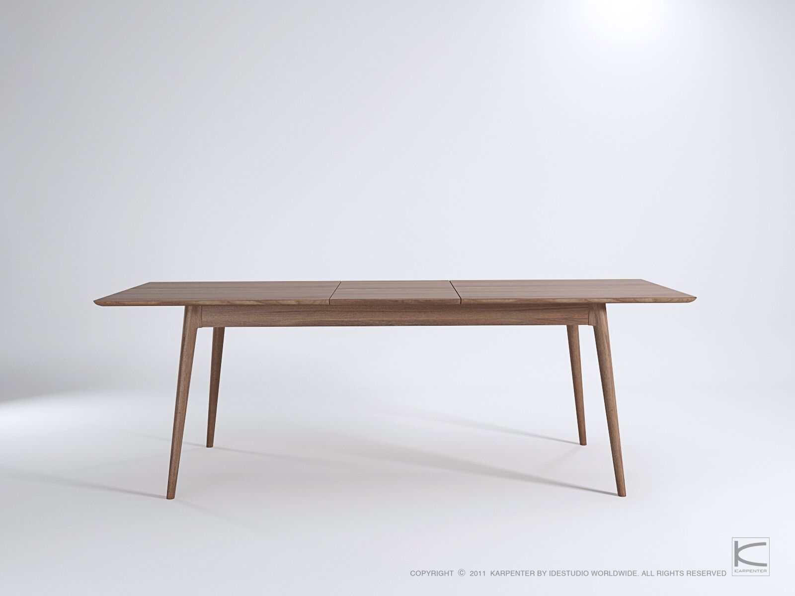 Деревянный прямоугольный выдвижной стол для гостиной KARPENTER Винтаж ARCH-00063168 - Вид №5