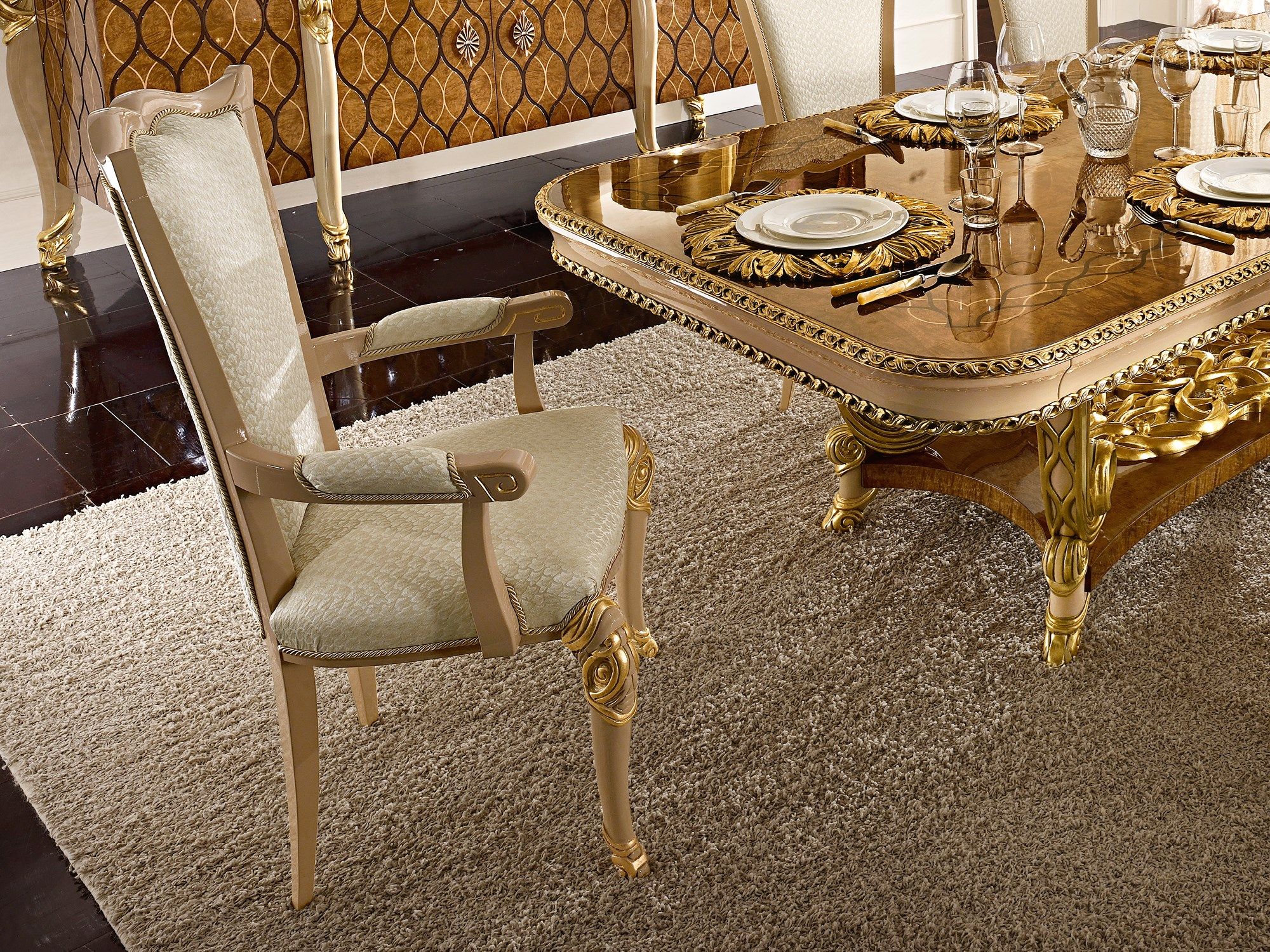 Мягкий тканевый стул с подлокотниками A.R. Arredamenti ARCH-00138404 - Вид №1