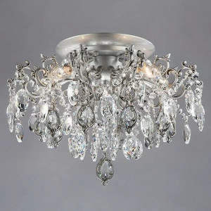 Потолочная люстра Bogates Wonderful 276/5 Strotskis BOGATES ДИЗАЙНЕРСКИЕ, СВЕЧИ 184114 Серебро